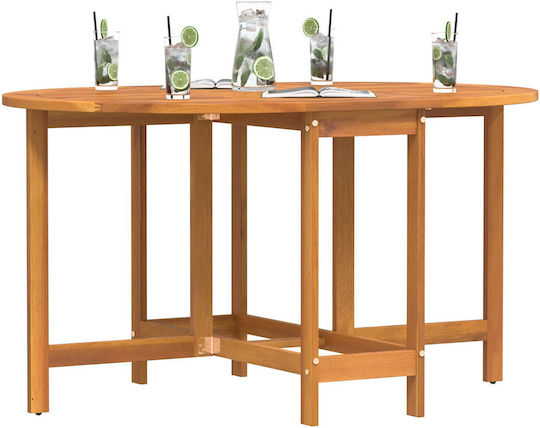 Outdoor Table Made of Acacia Foldable Acacia 110x60x72cm