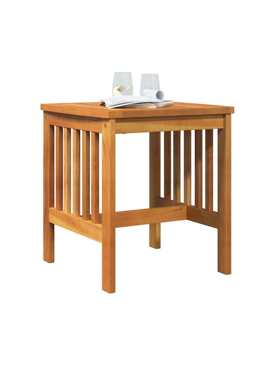 Sitting Room Table for Small Outdoor Spaces Made of Acacia Brown Acacia 45x45x50cm