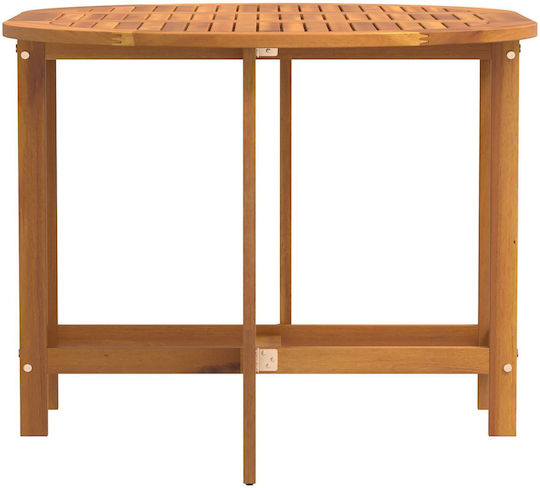 Outdoor Table Made of Acacia Foldable Acacia 110x60x72cm