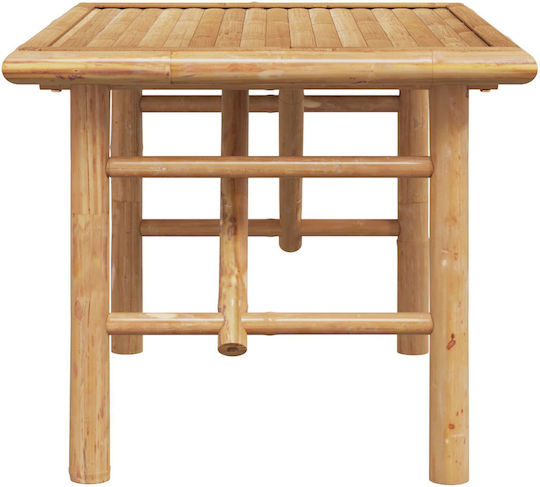 Auxiliary Outdoor Free Standing Bamboo Table Natural 70x40x36cm