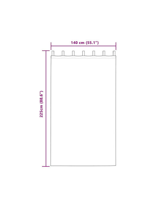 vidaXL Burgundy Blackout Curtains Set with Tab Top 140x225cm