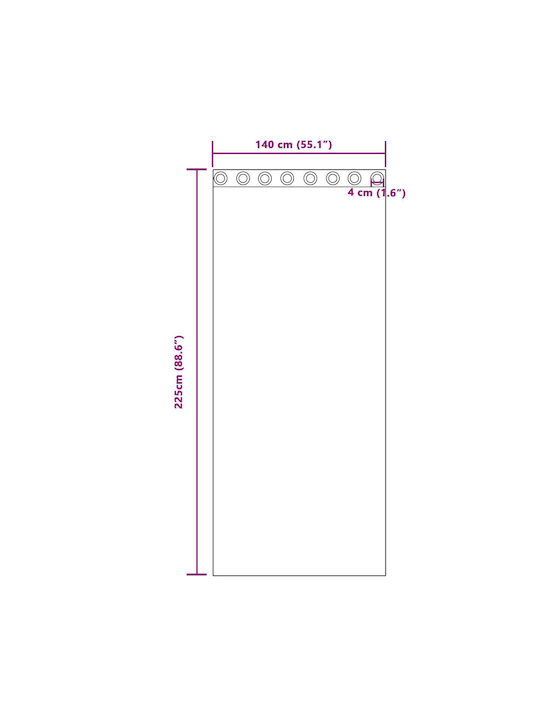 vidaXL Set of Gray Blackout Curtains with Tab Tops 140x225 cm