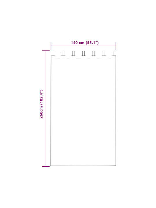 vidaXL Set Curtains Blackout with Tab Top Gray 140x260cm