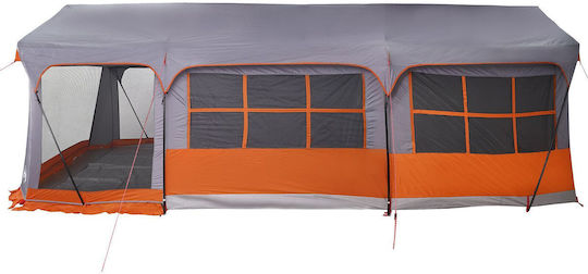 vidaXL Sommer Campingzelt Grau Für 10 Personen 620x322x240cm
