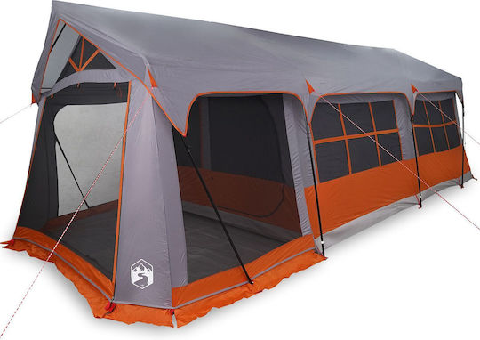 vidaXL Sommer Campingzelt Grau Für 10 Personen 620x322x240cm