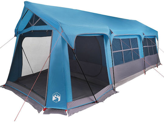 vidaXL Summer Camping Tent Blue For 10 People 620x322x240cm