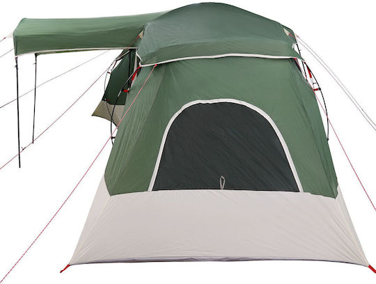 vidaXL Summer Camping Tent Tunnel Green For 6 People 721x335x212cm