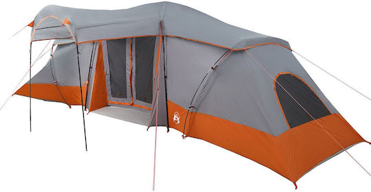 vidaXL Camping Tent Tunnel Gray for 6 People 721x335x212cm