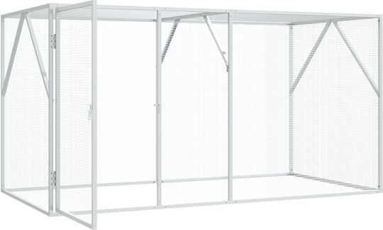 vidaXL Bird Cage 102x208x108cm. Gray