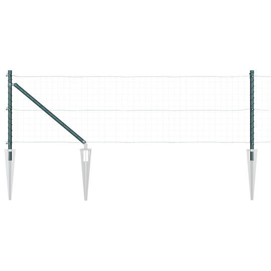 vidaXL Draht für Gartenzaun aus Stahl 32x32x60cm 26Stück Green