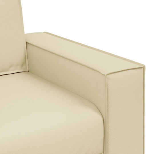 din Piele Ecologică Cremă 99x78x84cm