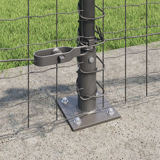vidaXL Придържащ клипс за Ограда на Градина от Пластмаса 3.2x3.2x50бр 52бр Gray