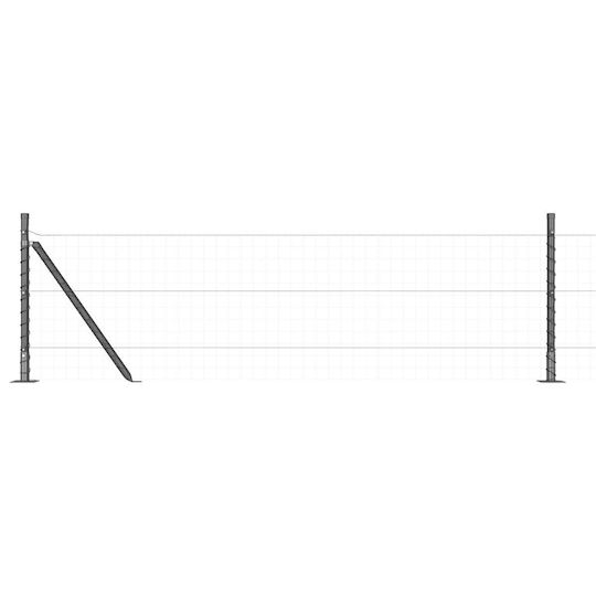 vidaXL Придържащ клипс за Ограда на Градина от Пластмаса 3.2x3.2x50бр 52бр Gray