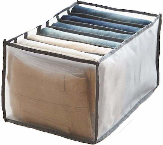 Stoff Aufhängen Aufbewahrungshülle für Kleidung in Weiß Farbe 35.5x25x20cm 1Stück