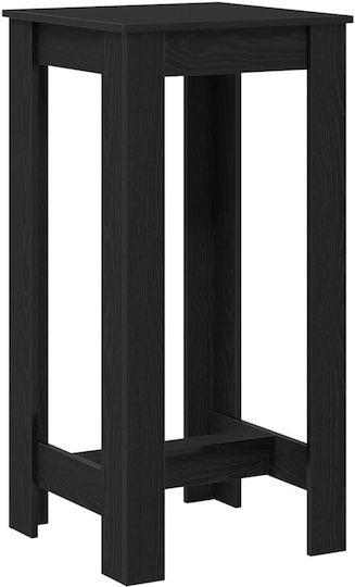 Table Bar Wooden Black Velvet-Black Metal 51x50x103.5cm