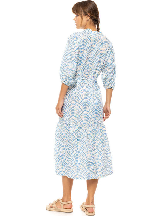 Pink Label Φόρεμα Παραλίας Vista Blue & Cream