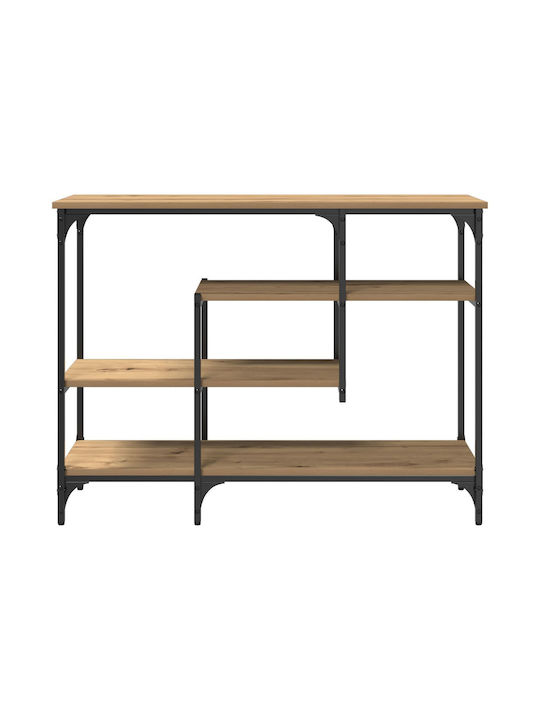 Console Table Wood & Metal Artisan Oak L100xW35xH75cm