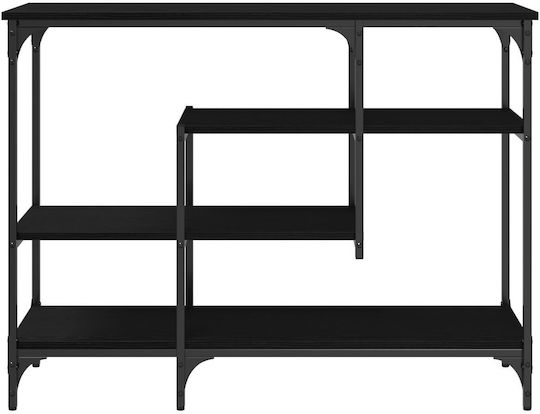 Console Table Wood & Metal Black Oak L100xW35xH75cm