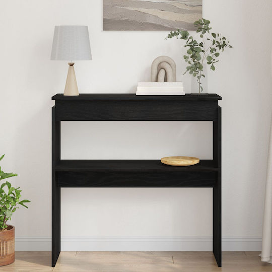 Wooden Console Table Black Oak L80xW30xH80cm