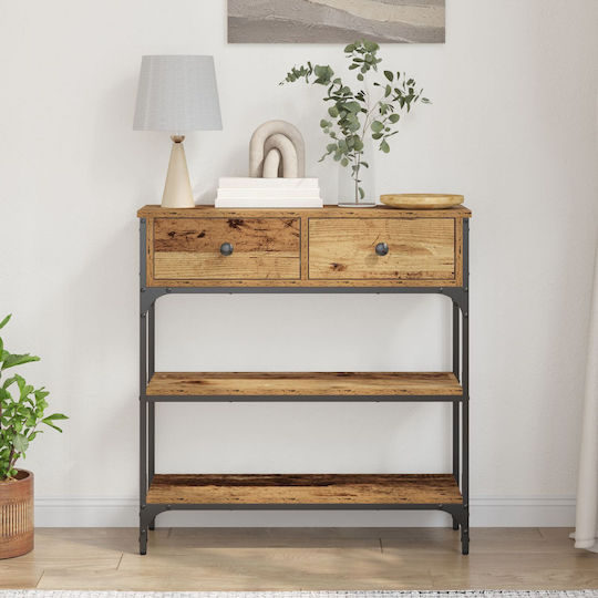 Console Table Wood & Metal L72.5xW25xH75cm