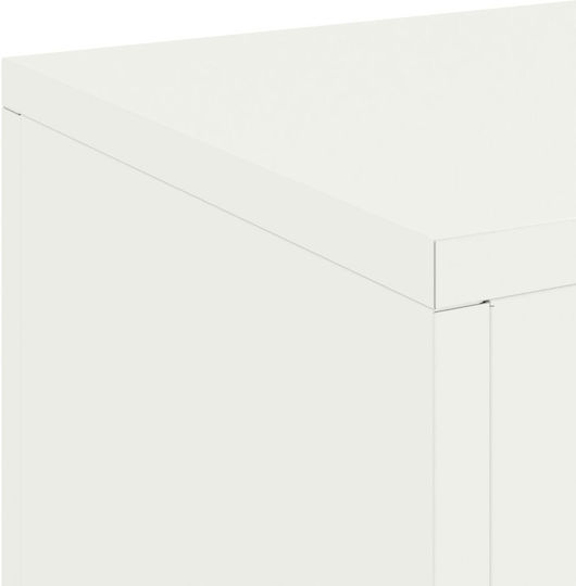 vidaXL Ανθοστήλες Μεταλλικές Λευκά 24x24x55εκ. 2τμχ
