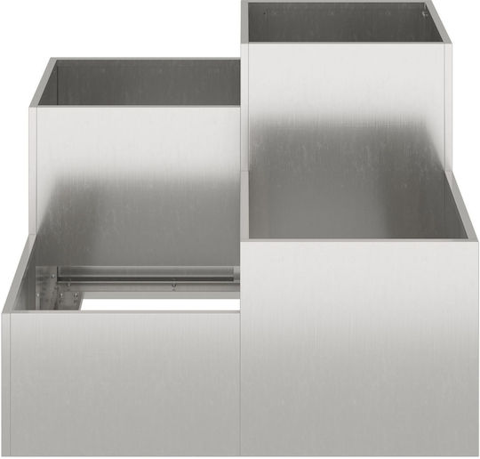 vidaXL Ghiveci Metal 80x80x60cm.