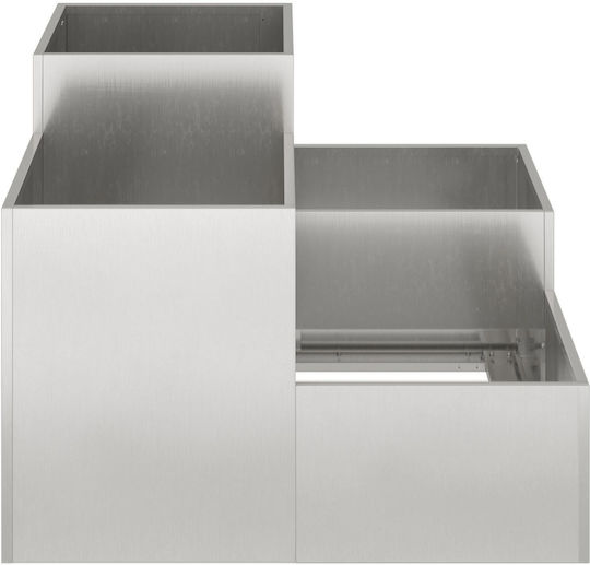 vidaXL Ghiveci Metal 80x80x60cm.