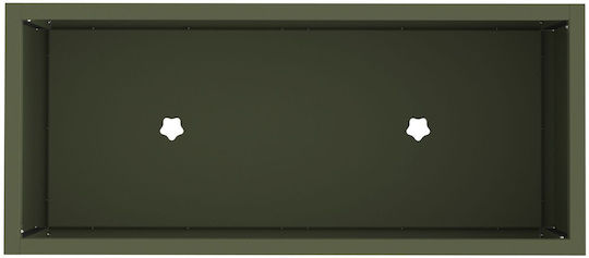 vidaXL Auto-udare Ghiveci Metal Verde 60x26x45cm.