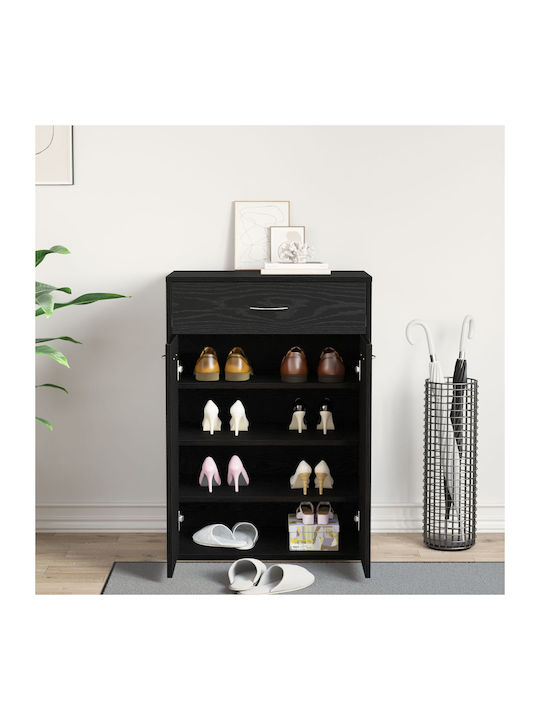 Wooden Shoe Organizer Black 60x35x84cm