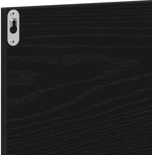 vidaXL Rectangular Bathroom Mirror with Cabinet 60x10.5cm Black