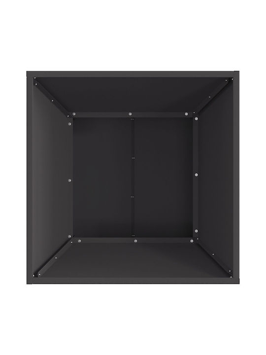 vidaXL Τζάκι Εσωτερικού Χώρου Μεταλλικό Μαύρο 60x60x35cm