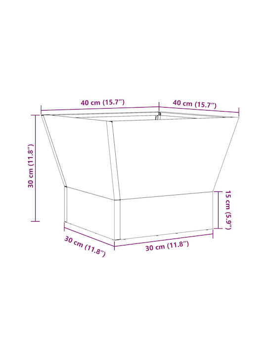 vidaXL Firepit Brown 40x40x30cm