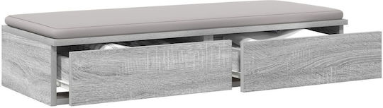 vidaXL Bed Drawer made of Wood Gray 100x36.5x16.5cm