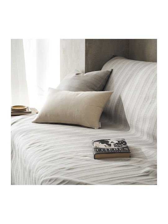 Gofis Home Laurel Ριχτάρι Πολυθρόνας Ζακάρ 180x180εκ. 731/14 Rock Grey 2007731114004