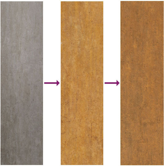 vidaXL Bordură de Grădină din Metal în Culoarea Maro 1.0m x 15cm