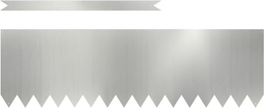 vidaXL Metallgartenbordüre in Silber Farbe 1.0m x 30cm