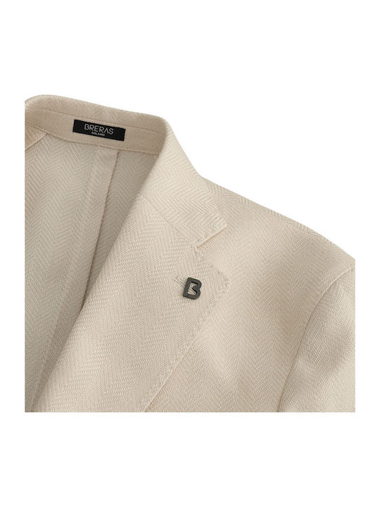 Men's Summer Suit Jacket Regular Fit Eκρού