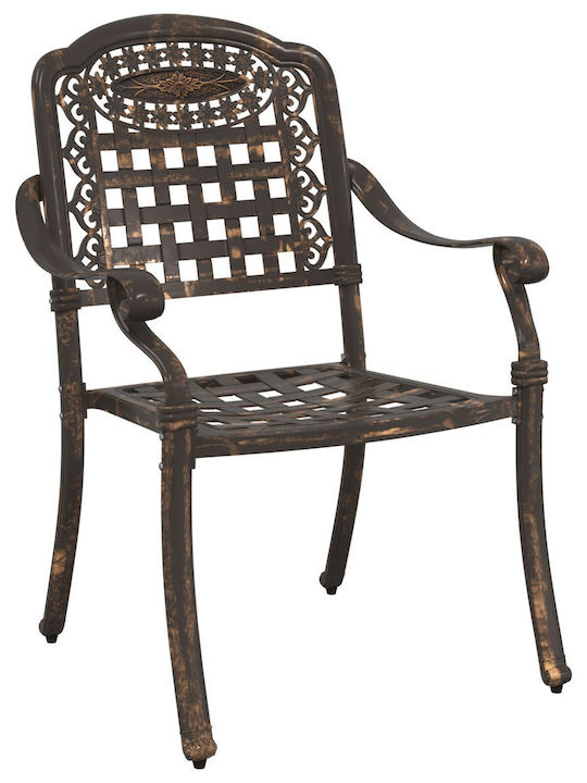 Dining Room Set for Small Outdoor Spaces 3 Pieces Bronze