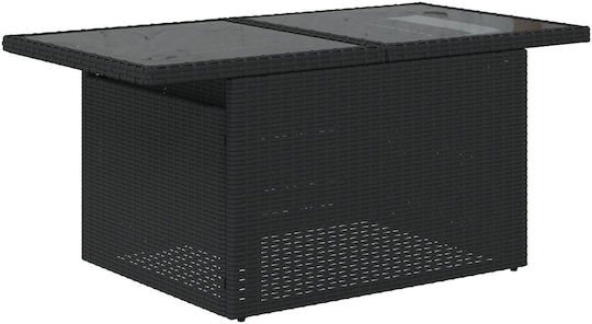 Garten- und Outdoor-Möbelsets 7 Stück Schwarz mit Kissen