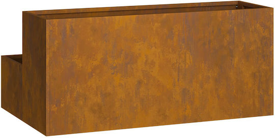 vidaXL Garden Pot Metallic 100x60x45cm.