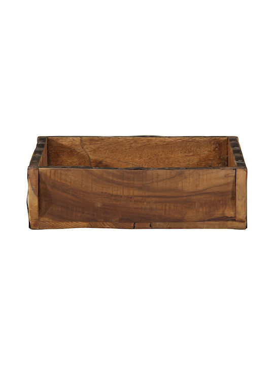 vidaXL Holz Rechteckig Serviertablett in Braun Farbe 31x29x10cm 4019615 1Stück