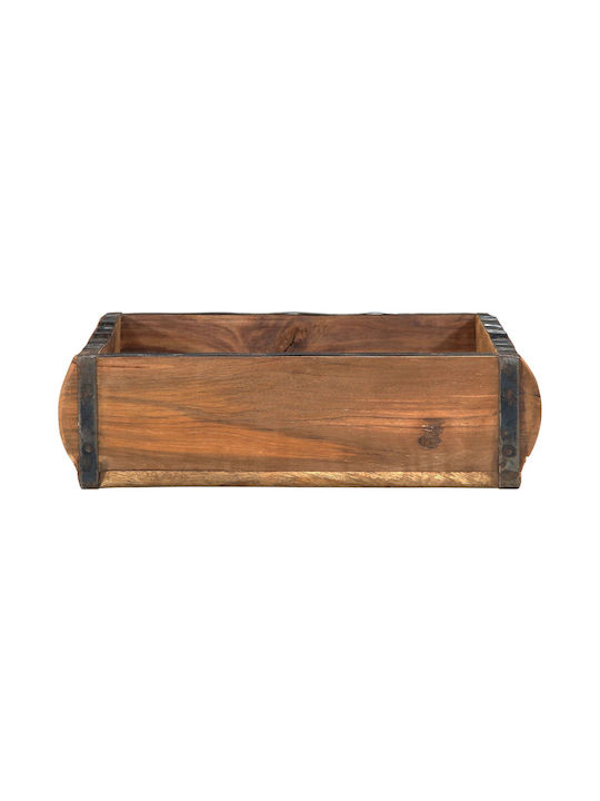 vidaXL Holz Rechteckig Serviertablett in Braun Farbe 31x29x10cm 4019615 1Stück