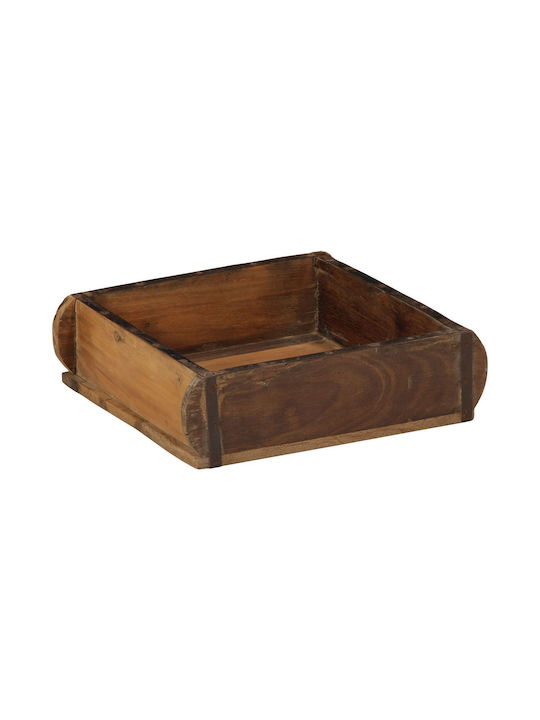 vidaXL Holz Rechteckig Serviertablett in Braun Farbe 31x29x10cm 4019615 1Stück
