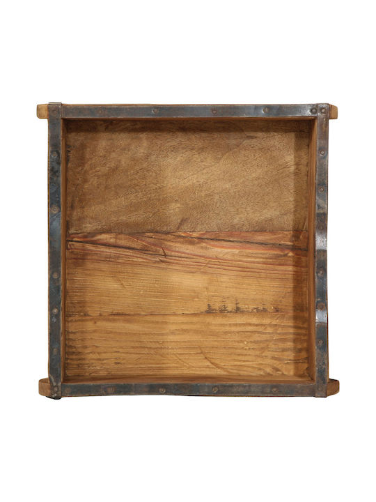 vidaXL Holz Rechteckig Serviertablett in Braun Farbe 31x29x10cm 4019615 1Stück