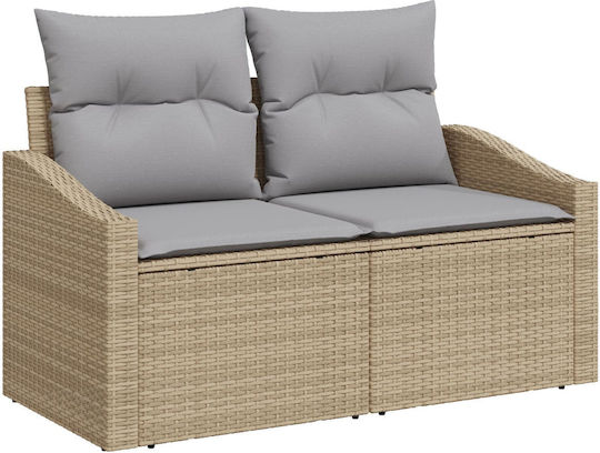 Garten- und Outdoor-Möbelsets Wohnzimmer Typsatz 10 Stück Beige mit Kissen