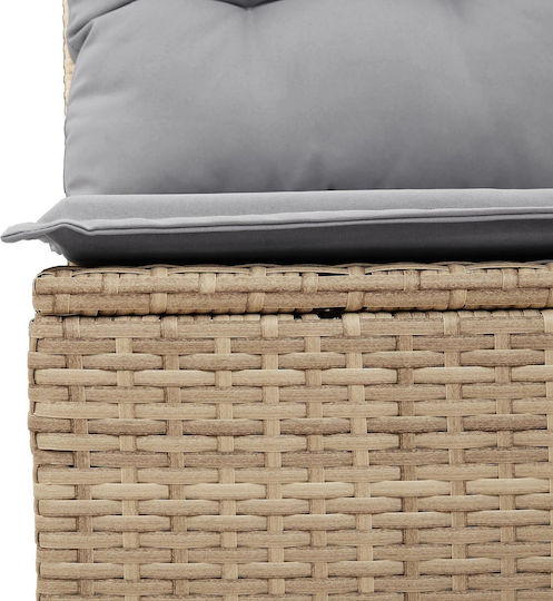 Garten- und Outdoor-Möbelsets Wohnzimmer Typsatz 10 Stück Beige mit Kissen