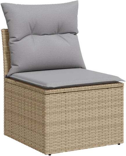 Garten- und Outdoor-Möbelsets Wohnzimmer Typsatz 10 Stück Beige mit Kissen