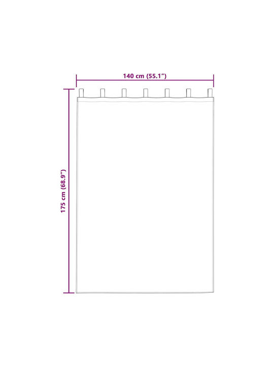 vidaXL Set Vorhänge Verdunkelung Fenster mit Bleistiftfalten Schwarze 140x175cm
