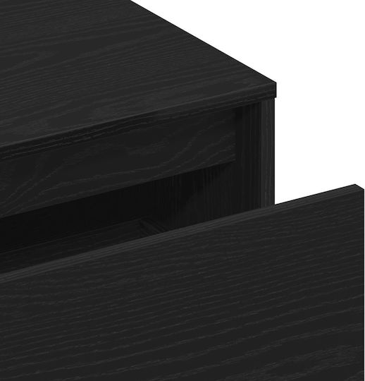 Eingangsmöbel mit Schuhschrank & Bank Black Oak 80x40x45cm