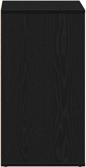 Entry Furniture with Mirror & Shoe Rack Black Velvet-Black Metal 80x40x75cm